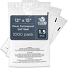 12 x 15.5 Clear Suffocation Warning Permanent Self Seal Poly Bags 1.5 Mil | Shop4Mailers