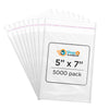 5 x 7 Clear Cellophane Resealable Bags Self Seal Envelopes 1.2 mil | Shop4Mailers